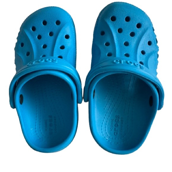CROCS Toddler Boy's Sz 10 Bright Blue Slip-On Robber Clogs Water Shoes - Picture 3 of 13